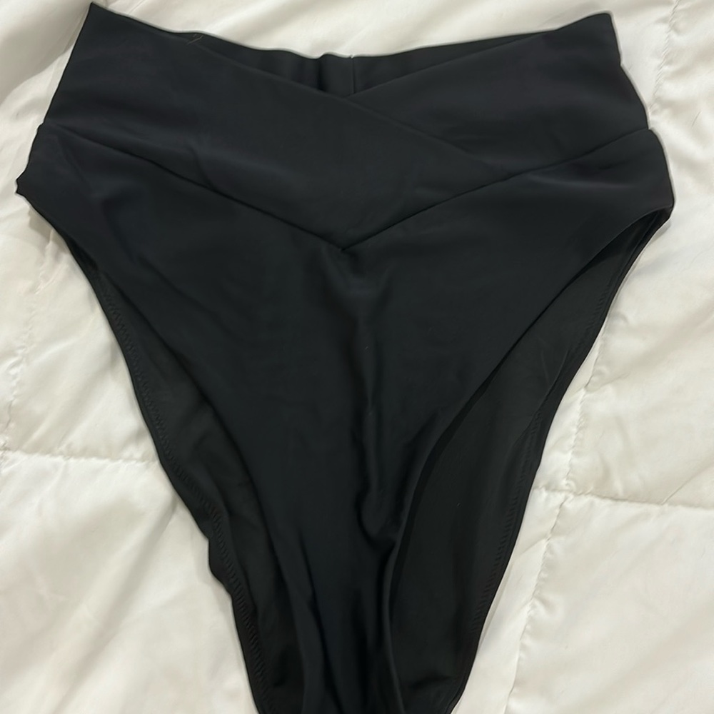 Aerie black high waisted bikini bottom